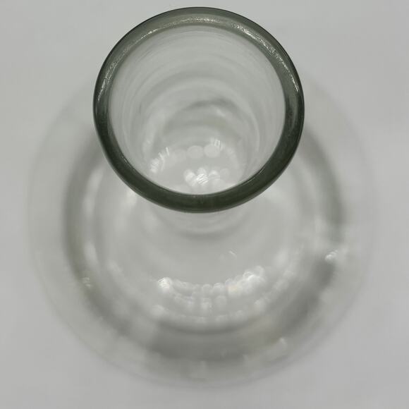 Vtg Nautical Decanter Clear Glass Liquor Wine Bottle Etched Clipper Ship Stopper - Picture 4 of 11